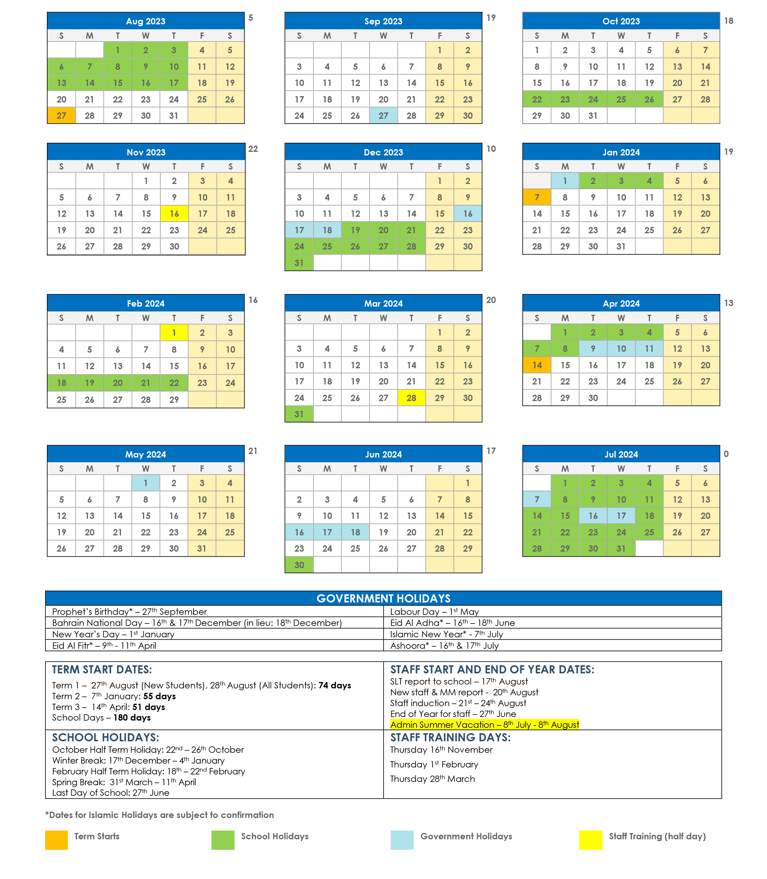 School Calendar